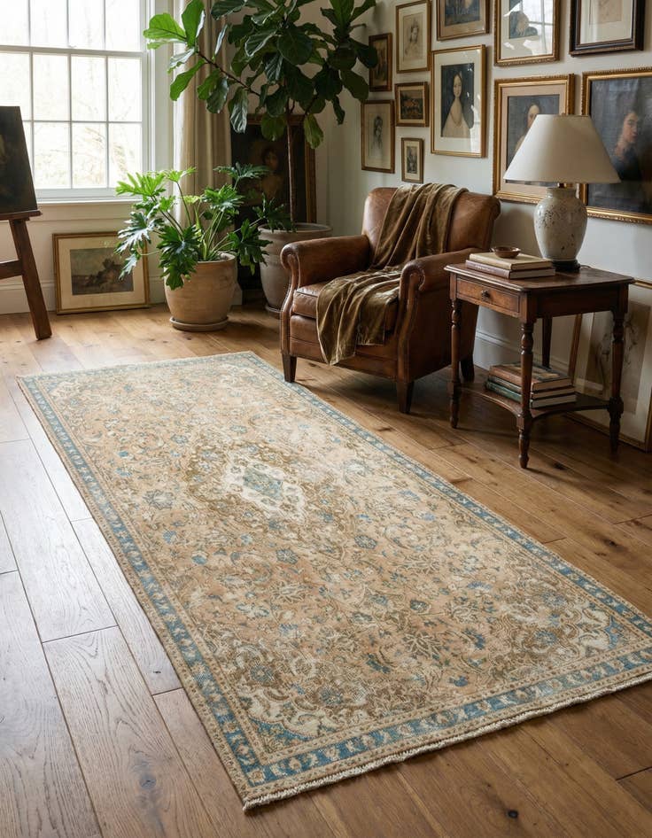 Detail image of 4' 5 x 7' 8 Hand Knotted Ultra Vintage Persian Wool Runner Rug