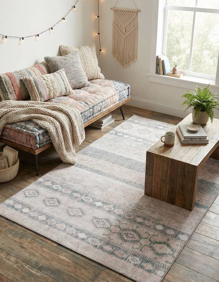 Detail image of 5' x 8' Washable Timeless Rug
