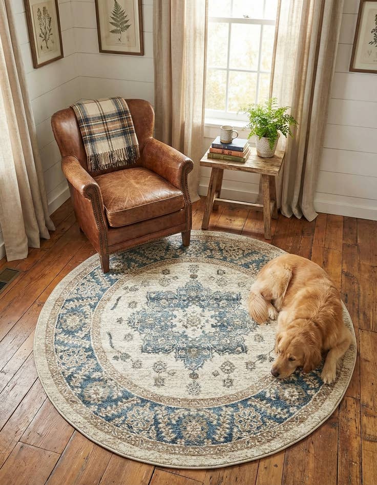 Detail image of 4' x 4' Viola Round Rug