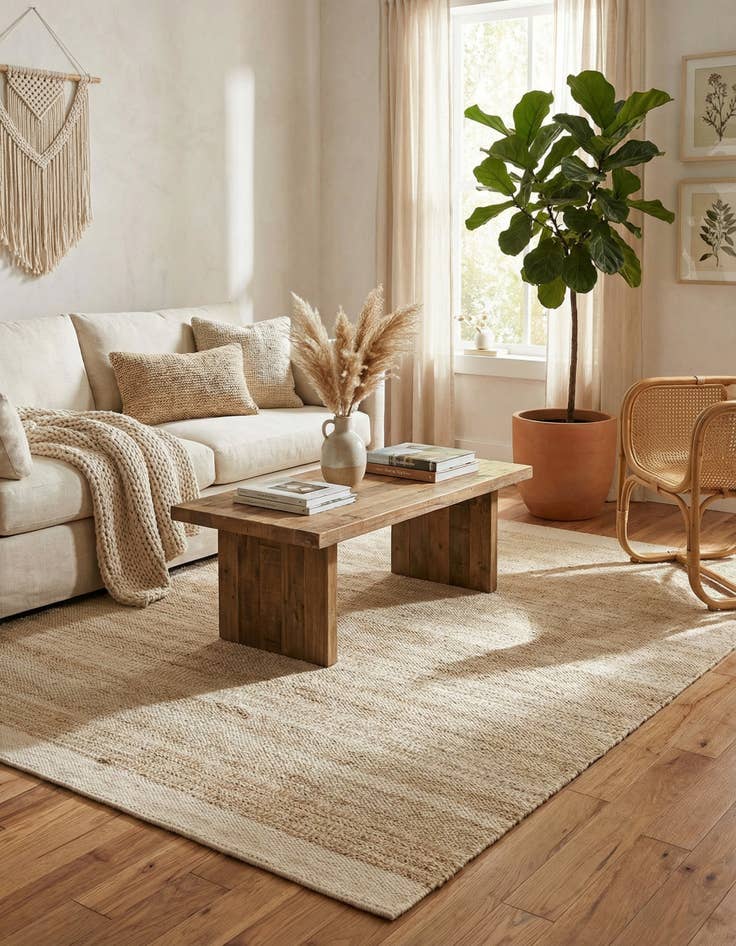 Detail image of 6' 1 x 9'  Hand Woven Lariat Rug