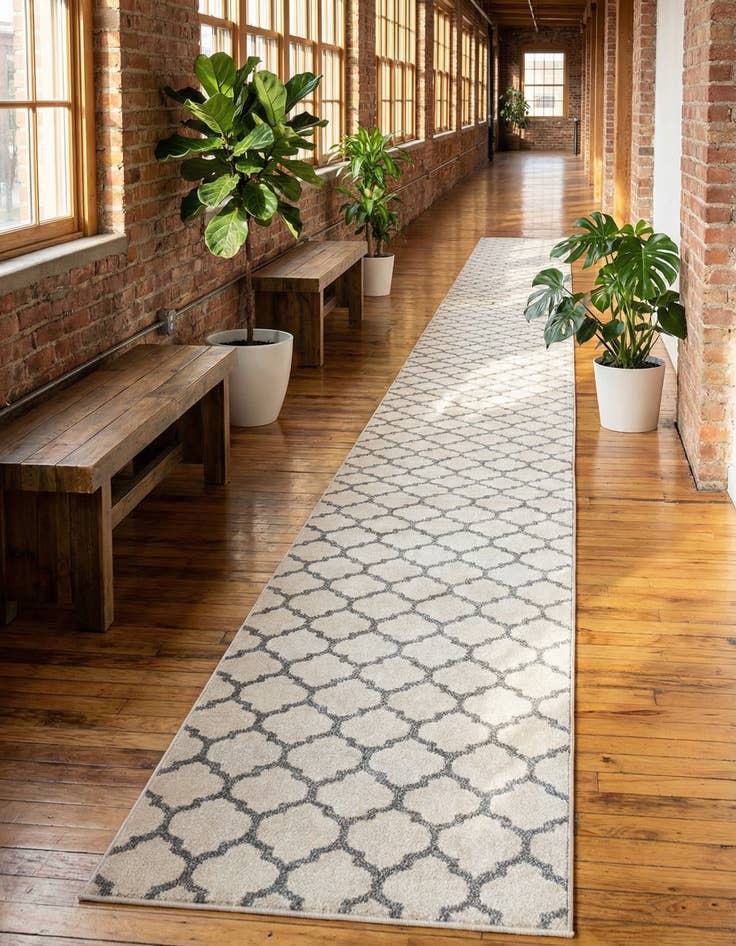 Detail image of 2' 7 x 13' Trellis Runner Rug