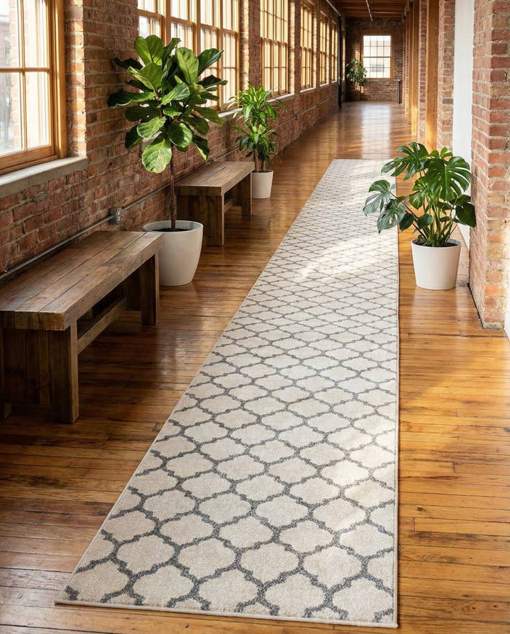 Detail image of 2' 7 x 13' Lattice Runner Rug