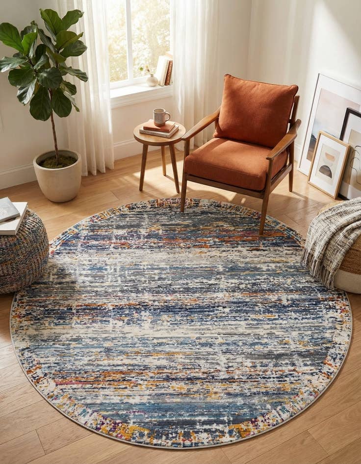 Detail image of 5' 2 x 5' 2 Malibu Round Rug