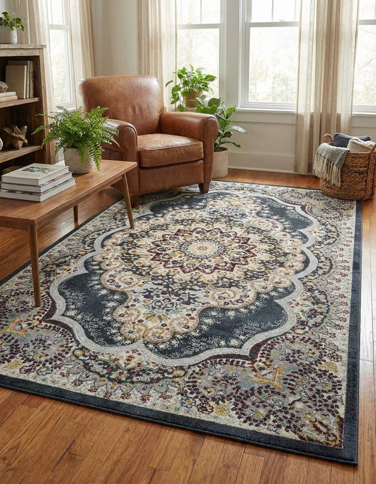 Detail image of 5' 3 x 8' Kamala Washable Rug