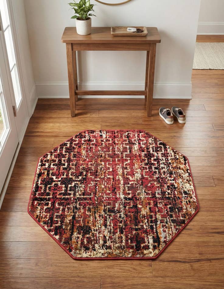 Detail image of 3' x 3' Saturn Octagon Rug