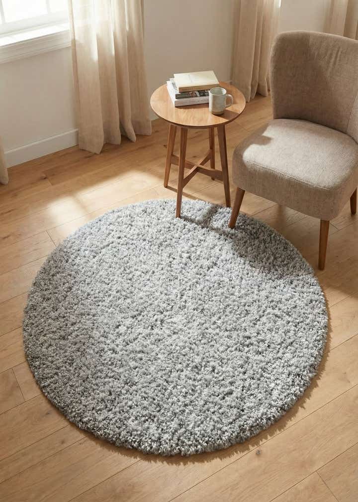 3' 2 x 3' 2 Zermatt Shag Round Rug