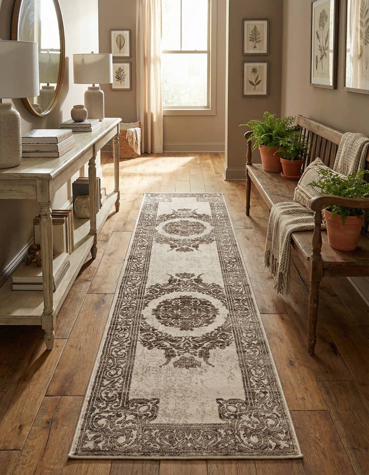 Detail image of 2' 6 x 10' Hermitage Runner Rug
