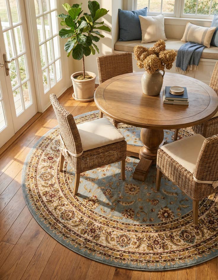 Detail image of 7' 10 x 7' 10 Classic Agra Round Rug