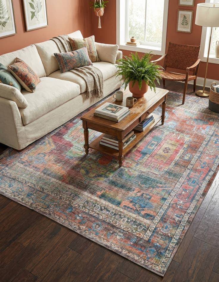 Detail image of 7' 10 x 11' Washable Maahru Rug