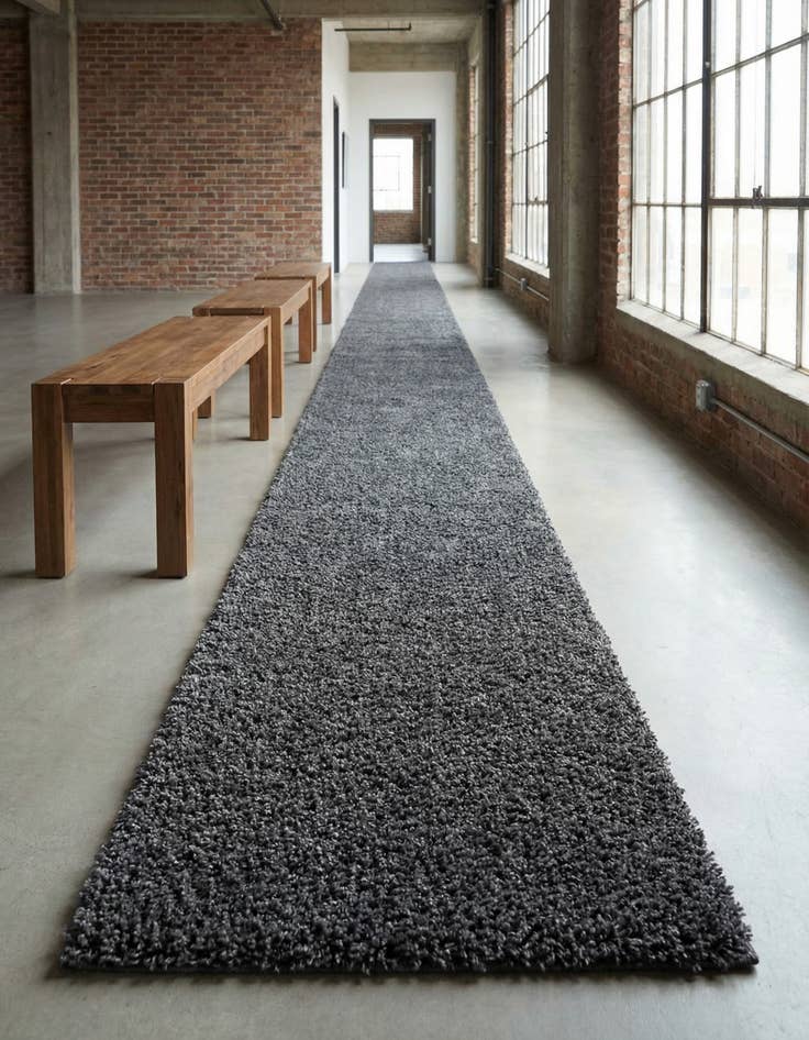 Detail image of  2' 7 x 16' 5 Zermatt Shag Runner Rug