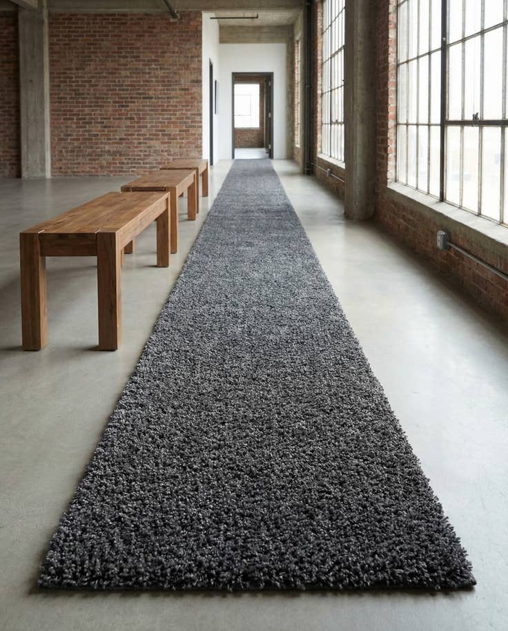 Detail image of 2' 7 x 16' 5 Zermatt Shag Runner Rug