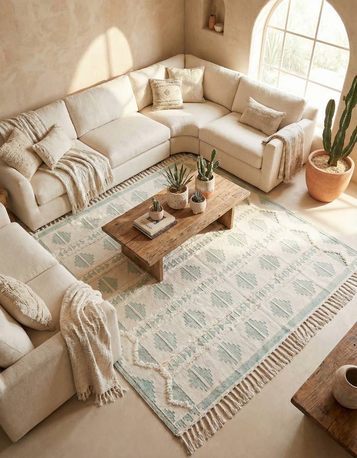 Detail image of 10' x 10'  Hand Woven Arizona Wool Square Rug