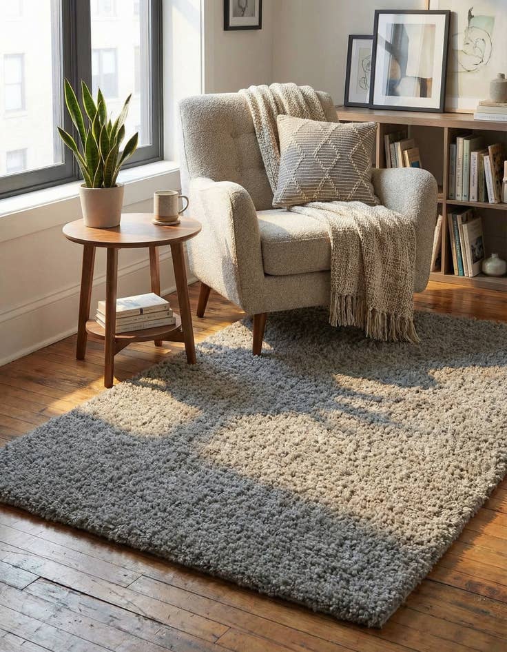 Detail image of 3' 3 x 5' 3 Soft Solid Shag Rug