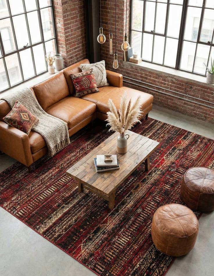 Detail image of 7' 10 x 7' 10 Saturn Square Rug