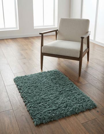 Forest Green Infinity Shag Rug