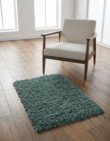 Forest Green Infinity Shag Rug