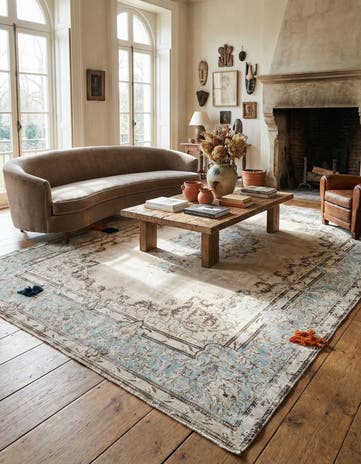 9' 8 x 13' 10 Hand Knotted Ultra Vintage Persian Wool Rug