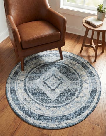 3' 3 x 3' 3 Kamala Washable Round Rug