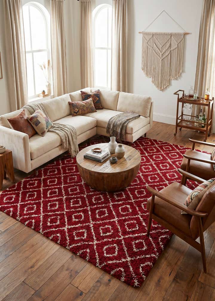 10' x 13' Trellis Shag Rug