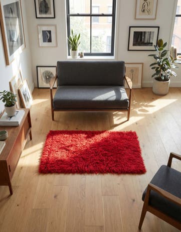 2' 6 x 4' 5 Hand Knotted Moroccan Wool Rug