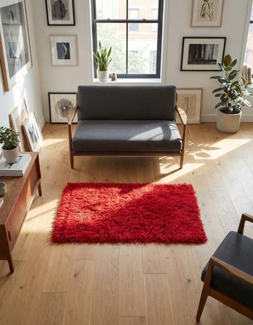 2' 6 x 4' 5 Hand Knotted Moroccan Wool Rug