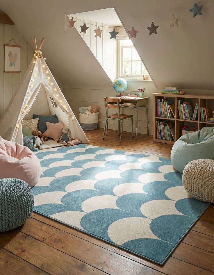 Detail image of 6' x 9' Whimsy Kids Rug