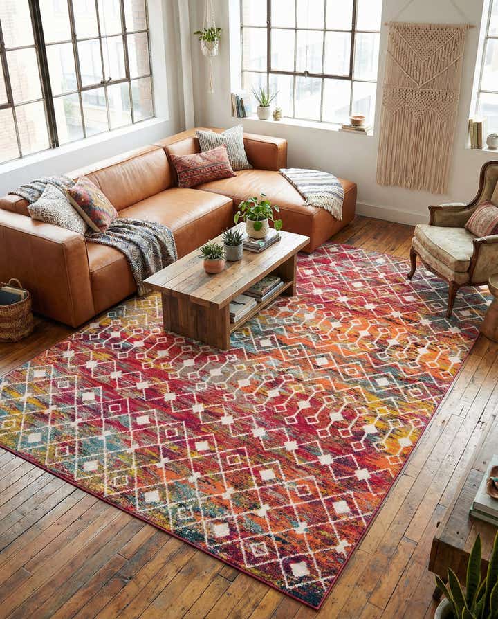 9' x 12' Moroccan Trellis Rug