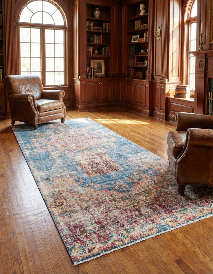 Detail image of 4' 9 x 9' 4 Hand Knotted Ultra Vintage Persian Wool Runner Rug