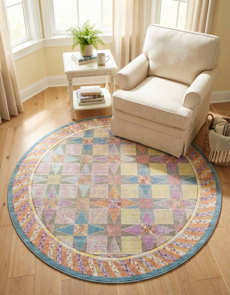 Detail image of 6' x 6' Alexis Round Rug