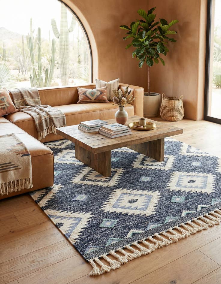 Detail image of 8' x 11'  Hand Woven Arizona Wool Rug