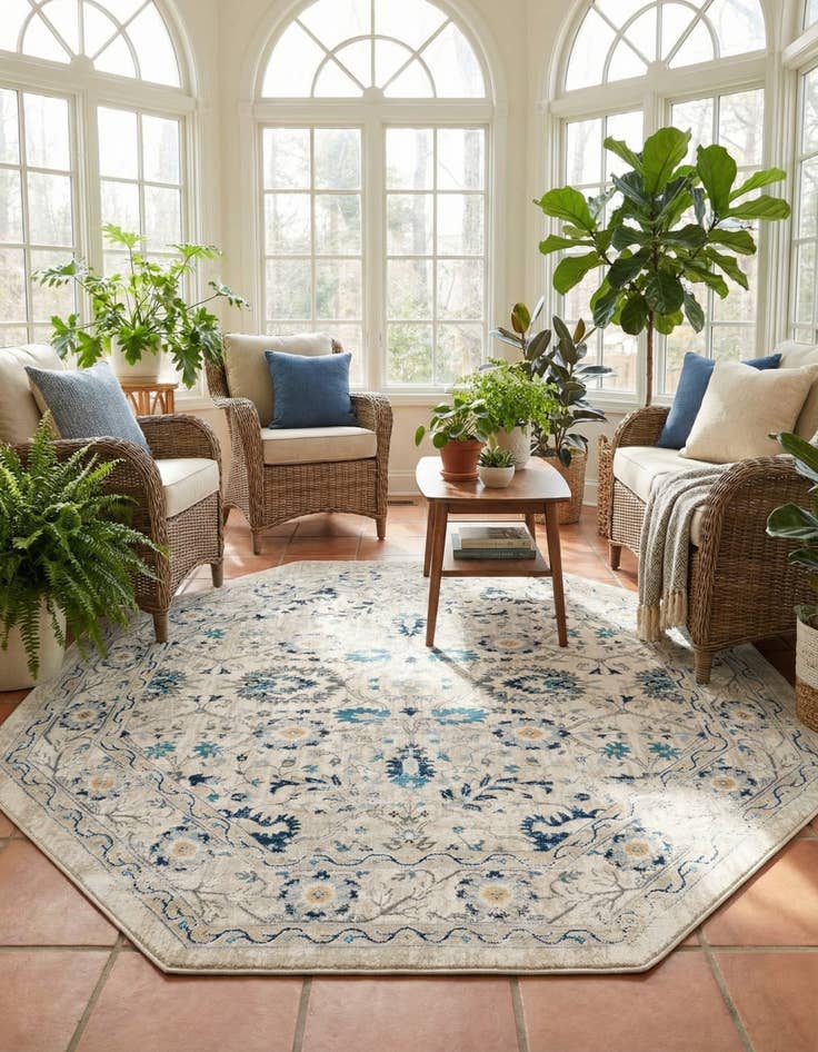 Detail image of 7' 10 x 7' 10 Dahlia Octagon Rug