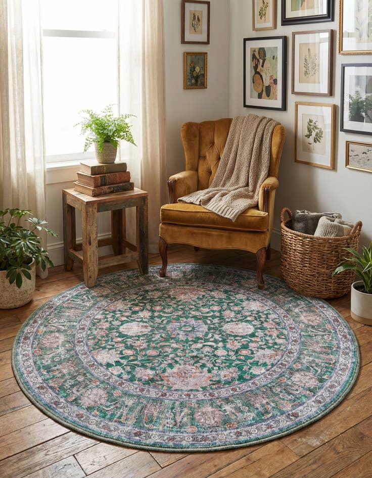 Detail image of 4' x 4' Yara Round Rug