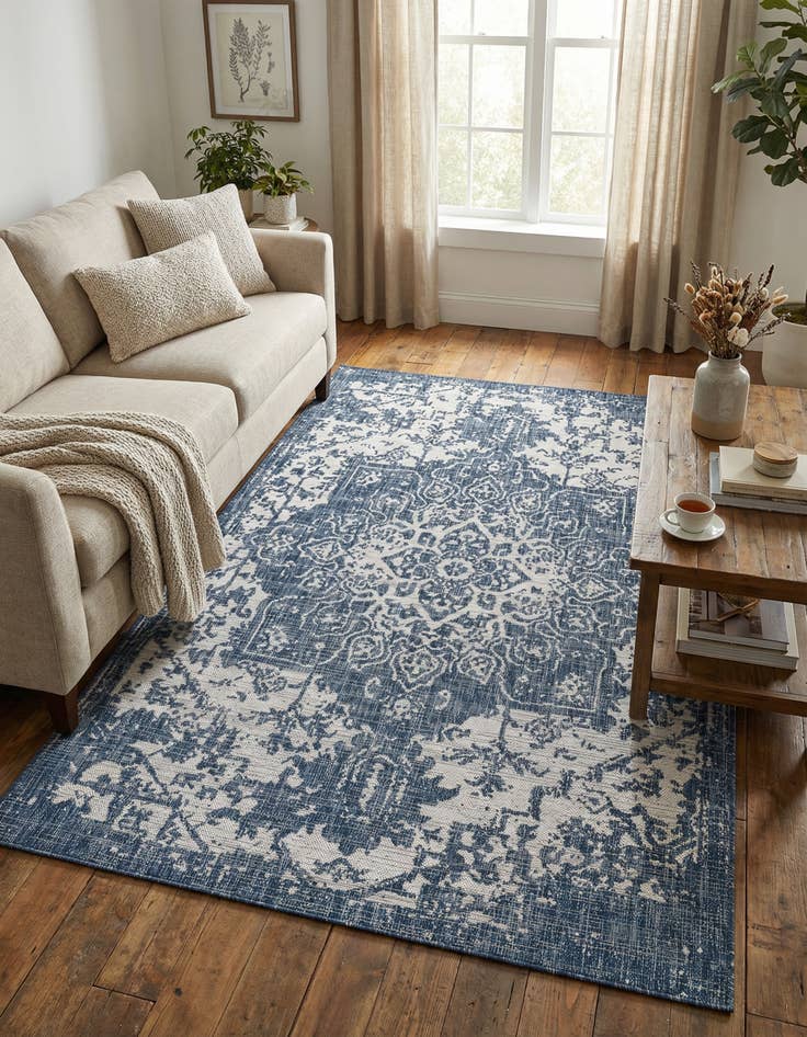 Detail image of  5' 3 x 8'  Washable Jill Zarin Dubai Indoor / Outdoor Rug