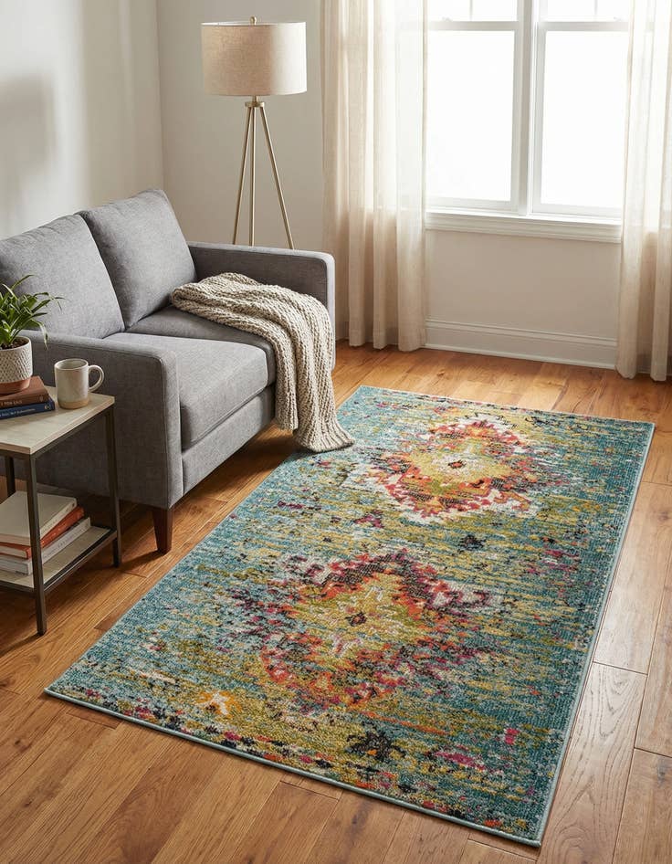 Detail image of 3' 3 x 5' 3 Washable Carnevale Rug