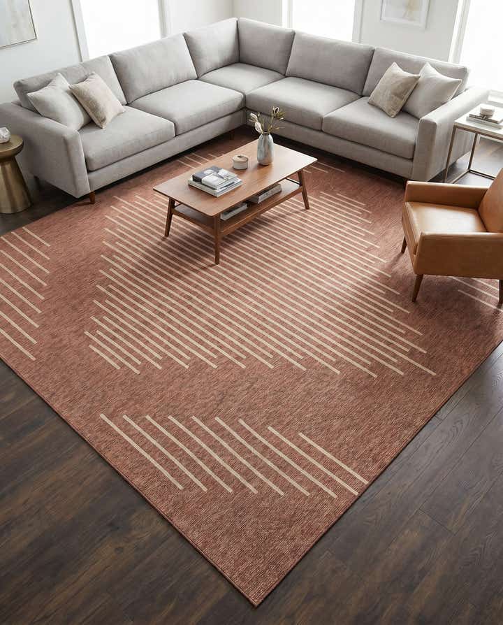 13' x 13' Easy-Clean Modern Indoor / Outdoor Square Rug
