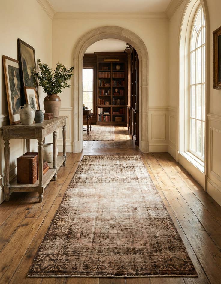 Detail image of 4' 9 x 9' 7 Hand Knotted Ultra Vintage Persian Wool Runner Rug