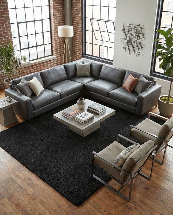 7' 10 x 10' Solid Frieze Rug