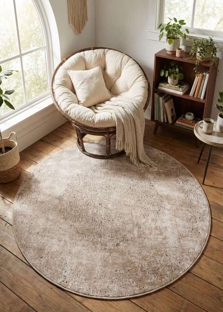 5' 3 x 5' 3 Oregon Round Rug