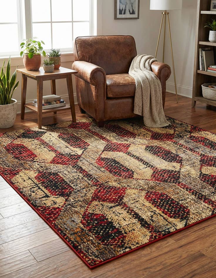 Detail image of 5' 3 x 5' 3 Saturn Square Rug