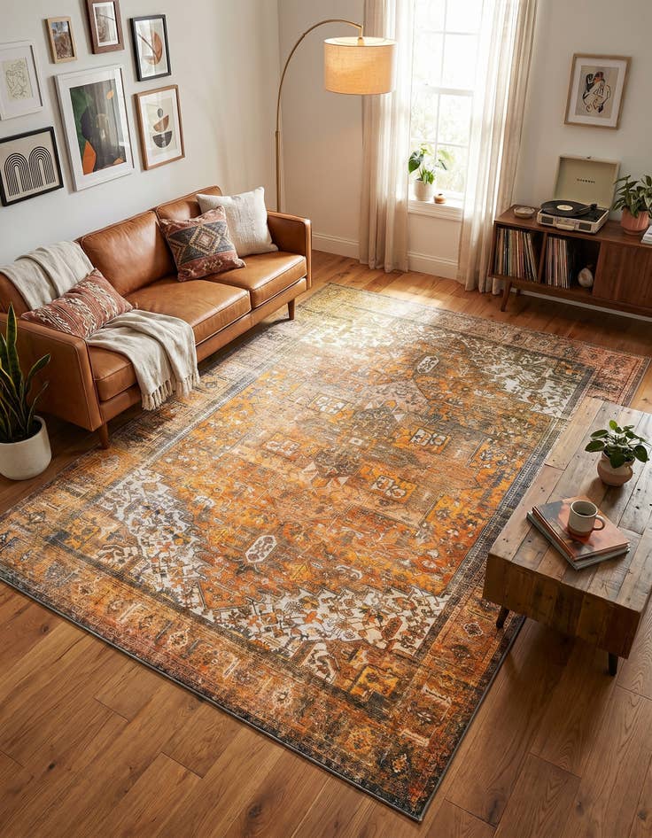 Detail image of 7' 6 x 10' 6 Washable Timeless Rug