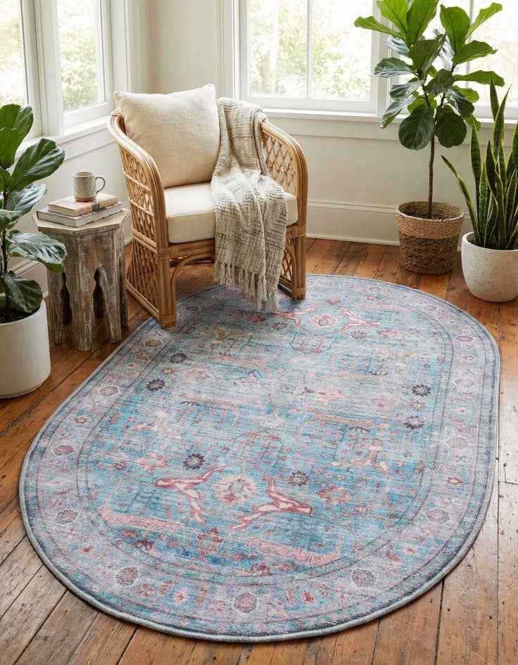 Detail image of 4' x 6' Washable Maahru Oval Rug