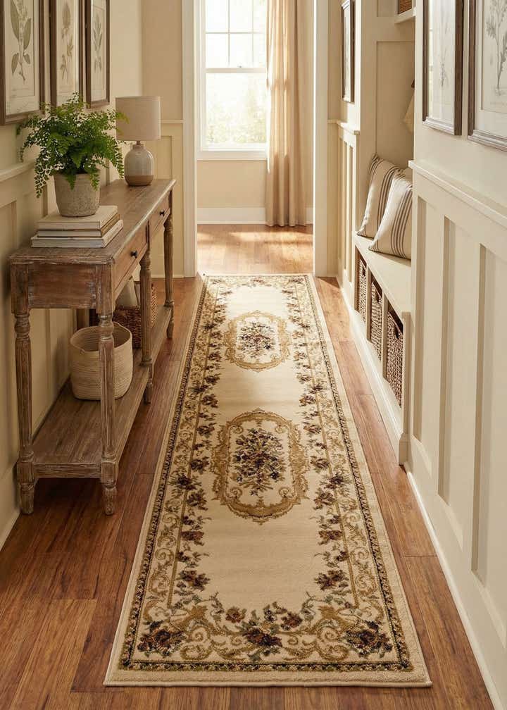 2' 7 x 10' Classic Aubusson Runner Rug
