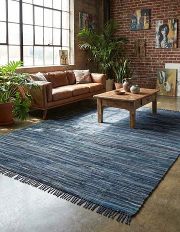 10' x 13' 1 Hand Woven Chindi Cotton Rug