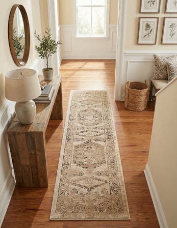 Beige Arcadia Runner Rug
