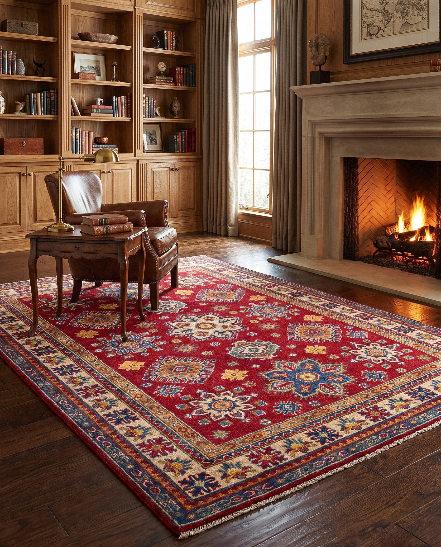 Detail image 3 of 12: 5' 1 x 6' 11 Hand Knotted Kazak Rug