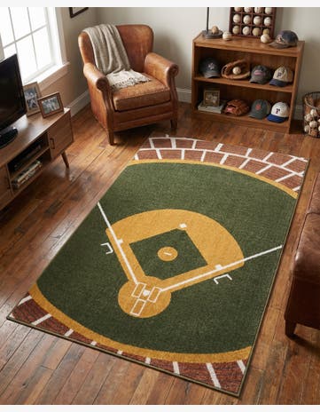 3' 3 x 5' 3 Sports Washable Rug