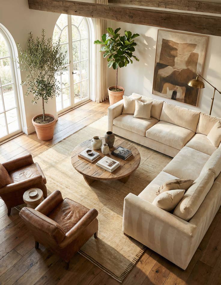 Detail image of 8' 4 x 10' Hand Knotted Oushak Wool Rug