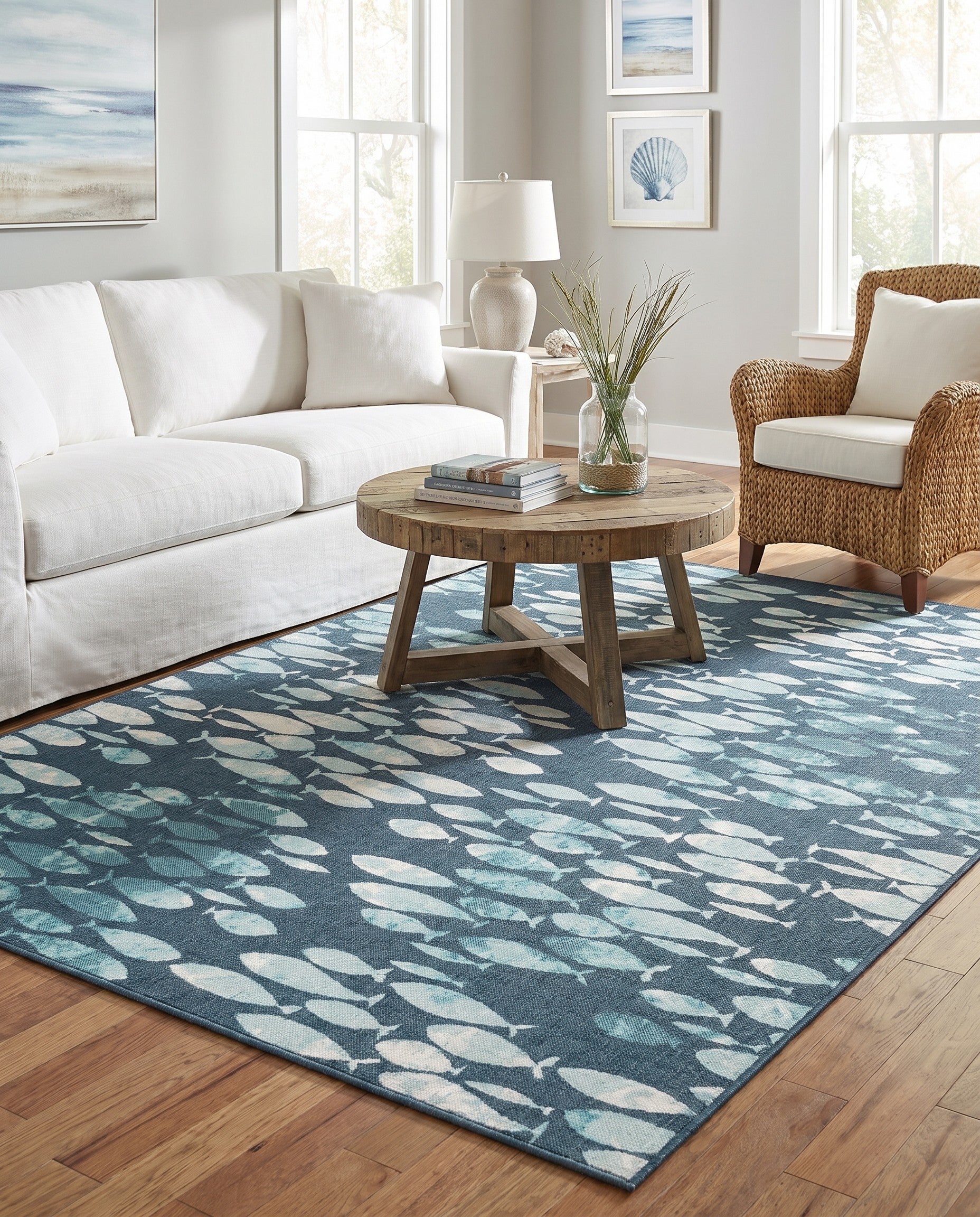 215cm x 305cm Easy-Clean Coastal Indoor / Outdoor Rug