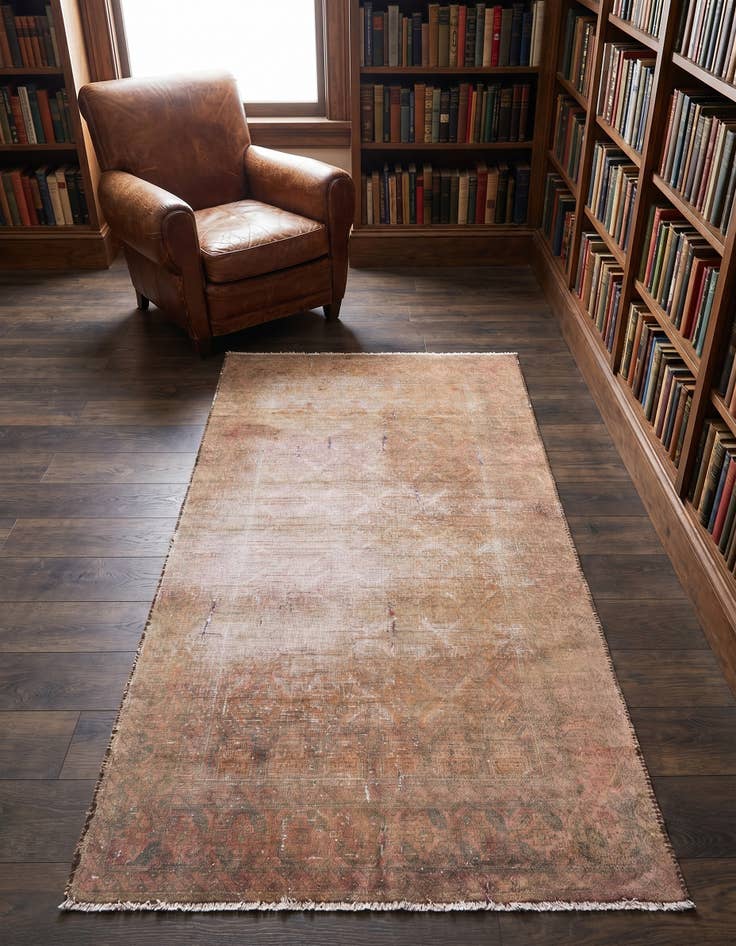 Detail image of 3' 4 x 6' 2 Hand Knotted Ultra Vintage Persian Wool Rug