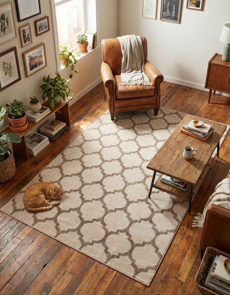 Detail image of 5' 3 x 8' Lattice Rug